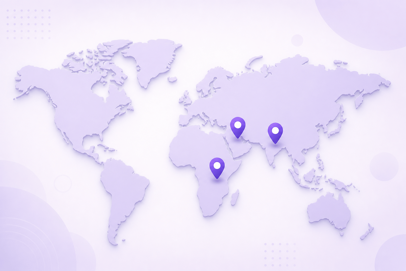 World map showing CareerBook ERP™ presence across 18 countries